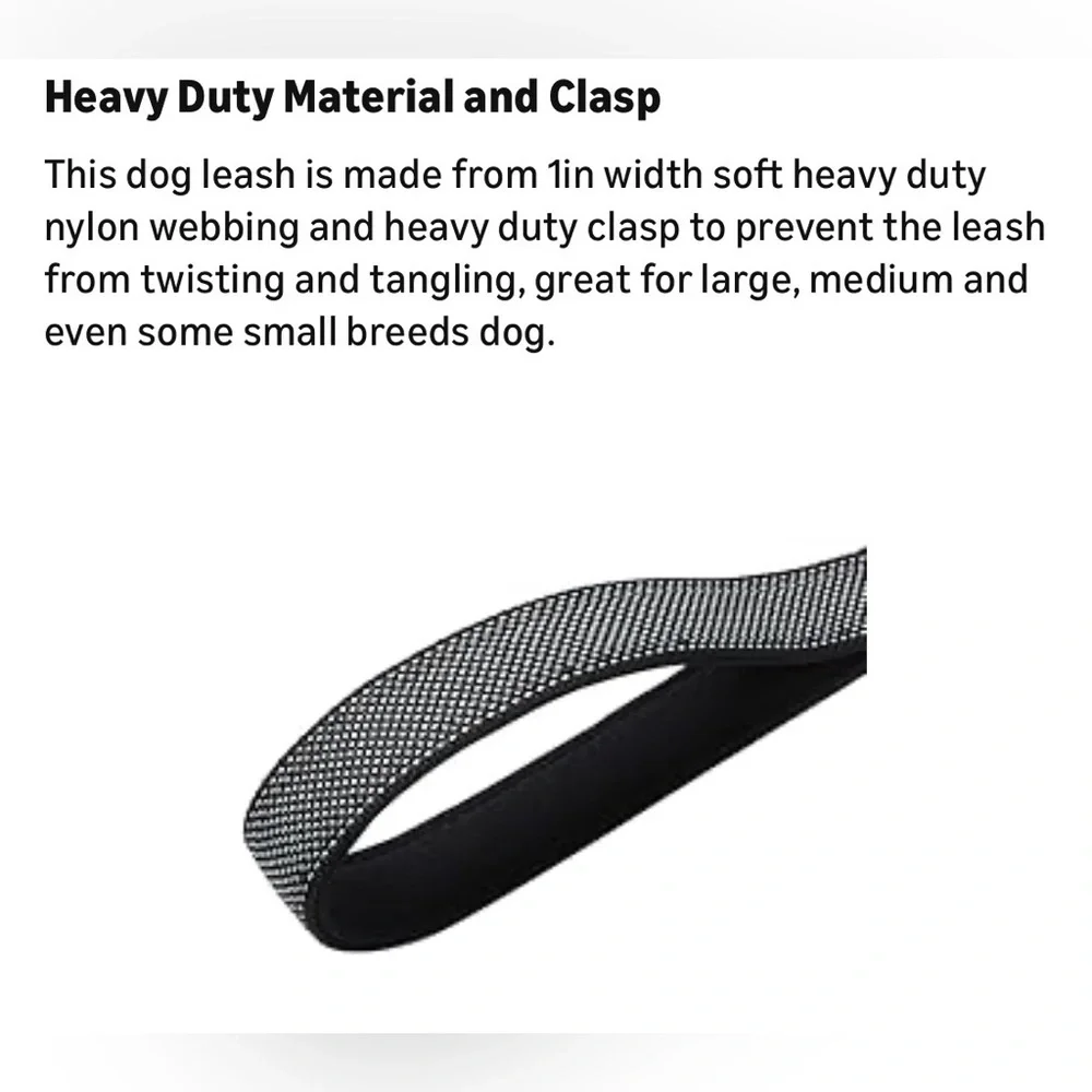 10 foot Dog Leash with Waste Bag Holder